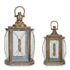 2er-Set Standlaternen, Zinnblech, Windlicht, A PAIR OF TIN LANTERNS