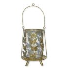 Standlaterne, Windlicht, Zinnblech, Schmetterlingsdekor, A TIN BUTTERFLY LANTERN