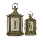 2er-Set Standlaternen, Windlicht, A PAIR OF TIN LANTERNS