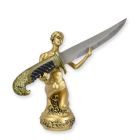 Jagdmesser mit Haltefigur in Form einer Frau, Innendeko, Tischdeko, Sammlermesser, Nachbildung, A HUNTING DAGGER IN A WOMAN-SHAPED STAND