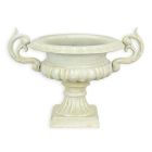 Gusseisenpokal, weiß, A CAST IRON PLANTER, WHITE