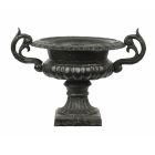 Gusseisenpokal, Pokal, Pflanzgefäß, schwarz, A CAST IRON PLANTER, BLACK