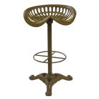 Barhocker aus Gusseisen, braun, A CAST IRON BAR STOOL, BROWN