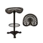 Barhocker aus Gusseisen, schwarz, A CAST IRON BAR STOOL, BLACK