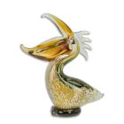 Glasfigur Pelikan, Murano-Stil, A MURANO STYLE GLASS FIGURINE OF A PELICAN