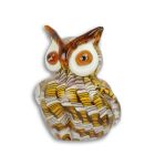 Glasfigur Eule im Murano-Stil, A MURANO STYLE GLASS FIGURINE OF AN OWL