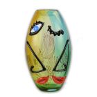 Glasvase im Murano-Stil, A MURANO STYLE ABSTRACT GLASS VASE