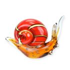 Glasfigur Schnecke, Schneckenfigur, Murano-Stil, A MURANO STYLE GLASS FIGURINE OF A SNAIL