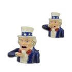 Spardose aus Gusseisen, A CAST IRON UNCLE SAM MECHANICAL BANK