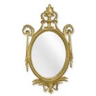 Wandspiegel, oval, goldfarben, verziert, Flurspiegel, Barockspiegel, A RESIN FRAMED GOLD MIRROR