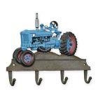 Gusseisen-Wandhaken mit Traktor, A CAST IRON BLUE TRACTOR COAT HOOK