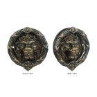 Türklopfer Löwenkopf aus Gusseisen, A CAST IRON LION HEAD DOOR KNOCKER