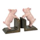 Paar Buchstützen Schweine aus Gusseisen, A PAIR OF CAST IRON PIG BOOKENDS