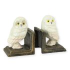 Paar Buchstützen Eulen aus Gusseisen, A PAIR OF CAST IRON OWL BOOKENDS