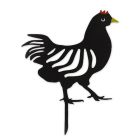 Gusseisentierfigur Huhn, Steckfigur, A CAST IRON HEN SILHOUETTE GARDEN STAKE