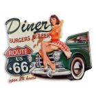 Geprägtes Blechschild, AN EMBOSSED TIN PLATE - DINER BURGERS & BEER