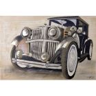 Ölbild in Relieftechnik, Oldtimer, A FRAMED OIL PAINTING IN RELIEF, DEPICTING A CLASSIC CAR