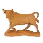 Gusseisentierfigur Stier, rostfarben, A RUSTY CAST IRON FIGURINE OF A BULL