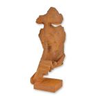 Gusseisenfigur "Nichts böses sagen", rostfarben, A RUSTY CAST IRON FIGURINE SPEAK NO EVIL""