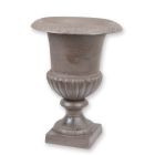 Gusseisenpokal, braun, A CAST IRON GARDEN URN - BROWN