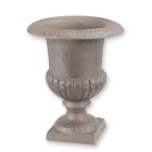 Gusseisenpokal, braun, A CAST IRON GARDEN URN - BROWN