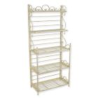 Fünfstufiges Eisen-Regal, weiß, A 5 TIER IRON ETAGERE, WHITE