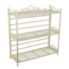 Dreistufiges Eisen-Regal, weiß, A 3 TIER IRON ETAGERE, WHITE