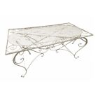 Gartentisch, L. 160 cm, weiß, rechteckig, Eisentisch, Gartenmöbel, AN IRON GARDEN TABLE - WHITE