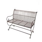 Gartenbank aus Eisen, braun, A BROWN IRON GARDEN BENCH