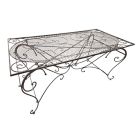 Gartentisch, L. 160 cm, braun, viereckig, Eisentisch, Gartenmöbel, AN IRON GARDEN TABLE - BROWN