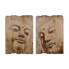 Paar Drucke auf Holz, A PAIR OF VINTAGE PRINTS ON WOOD