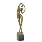 Moderne Bronzefigur weiblicher Akt, A MODERNIST BRONZE SCULPTURE OF A FEMALE NUDE