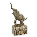 Bronzetierfigur Elefant, A BRONZE SCULPTURE OF AN ELEPHANT