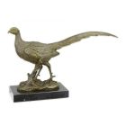 Bronzetierfigur Fasan, A BRONZE SCULPTURE OF A PHEASANT