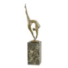 Bronzefigur weiblicher Schlangenmensch, A BRONZE SCULPTURE OF A FEMALE CONTORTIONIST