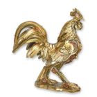 Kunststeinfigur Steampunk-Hahn, Höhe 36,5 cm, Dekofigur, Hahnfigur, Polyresin, A RESIN STEAMPUNK FIGURINE OF A ROOSTER