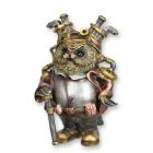 Steampunkfigur Eule, H. 22,5 cm, Polyresinfigur, Eulenfigur, Dekofigur, Sammlerfigur, A RESIN STEAMPUNK FIGURINE OF AN OWL