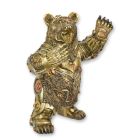 Steampunkfigur Grizzlybär, H. 31,4 cm, Polyresinfigur, Bärenfigur, Dekofigur, Sammlerfigur, A RESIN STEAMPUNK FIGURINE OF A GRIZZLY BEAR