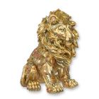 Steampunkfigur Löwe, Polyresin, Höhe 33 cm, Löwenfigur, A RESIN STEAMPUNK FIGURINE OF A LION
