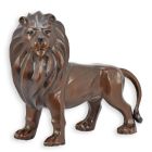 Moderne Bronzefigur Löwe, Länge 45 cm, Gartenfigur, Dekofigur, Löwenfigur, Bronzelöwe, Tierfigur,  A MODERNIST BRONZE SCULPTURE OF A LION