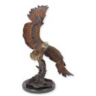 Bronzefigur Adler im Flug, Höhe 56 cm, Adlerfigur, Gartenfigur, Dekofigur, Bronzeadler, A BRONZE SCULPTURE OF AN EAGLE IN A FLIGHT