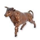 Bronzetierfigur Stier, Stierfigur, Dekofigur, A BRONZE SCULPTURE OF A BULL