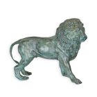 Bronzetierfigur Löwe, Höhe 24,9 cm, Bronzelöwe, Gartenfigur, Dekofigur, Löwenfigur, A BRONZE SCULPTURE OF A LION