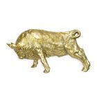 Bronzetierfigur Stier, goldfarben, Länge 44,4 cm, Börsenstier, Stierfigur, Bronzestier, Tierfigur, Dekofigur, Gartenfigur, A BRONZE SCULPTURE OF A BULL