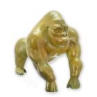 Bronzetierfigur Gorilla, Höhe 27 cm, Dekofigur, Gorillafigur, Bronzegorilla, A BRONZE SCULPTURE OF A GORILLA