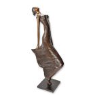 Moderne Bronzefigur Frau in Kleid, Frauenfigur, A MODERNIST BRONZE SCULPTURE OF A WOMAN IN DRESS