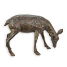 Bronzetierfigur Rehkitz, Rehfigur, Bronzereh, Gartenfigur, A BRONZE SCULPTURE OF A FAWN