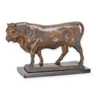 Bronzefigur Stier, A BRONZE SCULPTURE OF A STANDING BULL