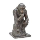 Bronzefigur "Der Denker" als Affenfigur, A BRONZE SCULPTURE OF "THE THINKER MONKEY"