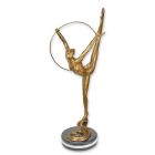 Bronzefigur Ballerina mit Reifen, A BRONZE SCULPTURE OF A BALLERINA WITH HOOP